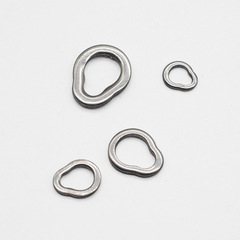Sea fishing iron plate eight-character ring stainless steel solid ring seamless lure ring pear-shaped ring boat fishing slow rolling iron plate connector