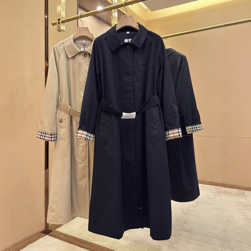 High-End Channel Goods Bbr Belt Style Camden Long Windbreaker Kensington Trench Windbreaker Jacket