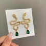 蛇形稀奇法式新款耳坠