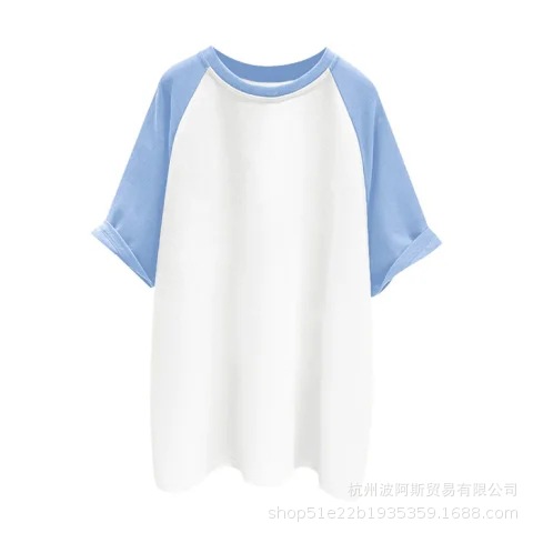 200g short sleeve light blue white