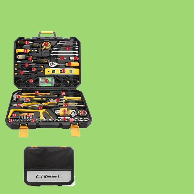 RHETT 하드웨어 도구 상자 세트 자동차 다기능 소켓 렌치 자동 수리 및 유지 보수 홈 168 조각 FENGTUO