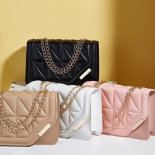 Diamond Pattern Crossbody Bag For Women Magnetic Clasp Shoulder Bag_voghion.com