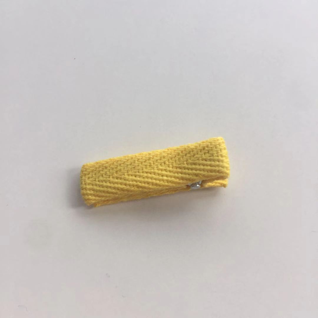 子供のヘアピン工場供給キャンディーカラーのヘリンボーン綿布オールインクルーシブダブルフォークカモノハシクリップ女の子アクセサリー卸売印刷