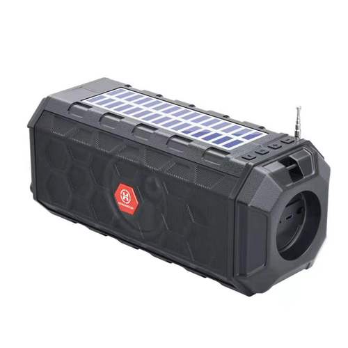 Cross-border new Bluetooth speaker multi-function radio bright flashlight outdoor dual solar Bluetooth speaker