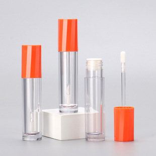New Large-Capacity Lid with Texture Petg Round Packaging Material Transparent Lip Gloss Tube Lip Glaze Empty Tube Custom Lip Gloss Tube
