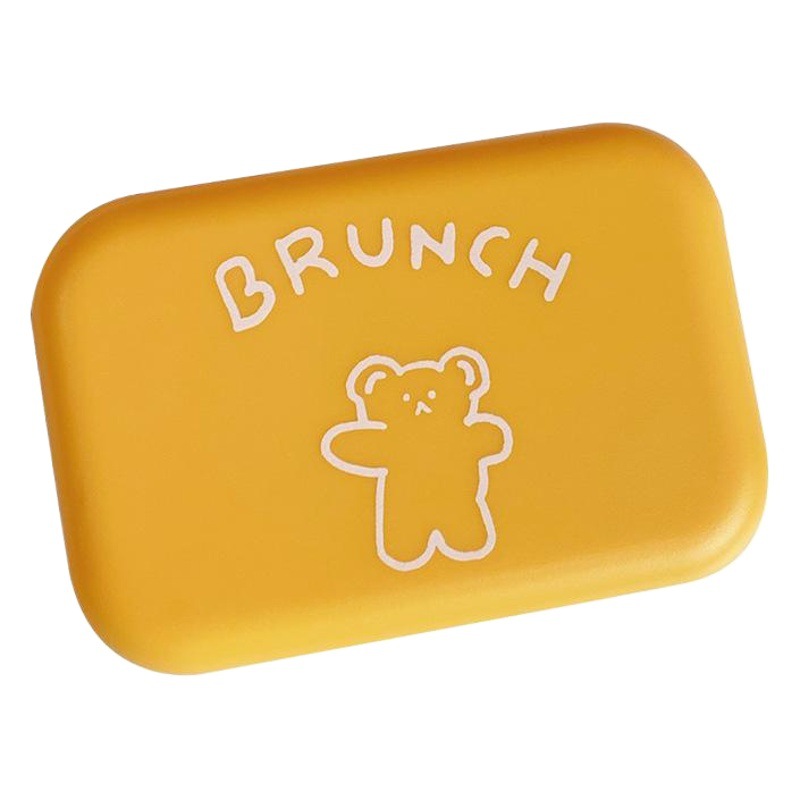 Estilo coreano simple lindo oso pupila caja ins dibujos animados contacto lente pareja caja doble caja portátil cuidado caja