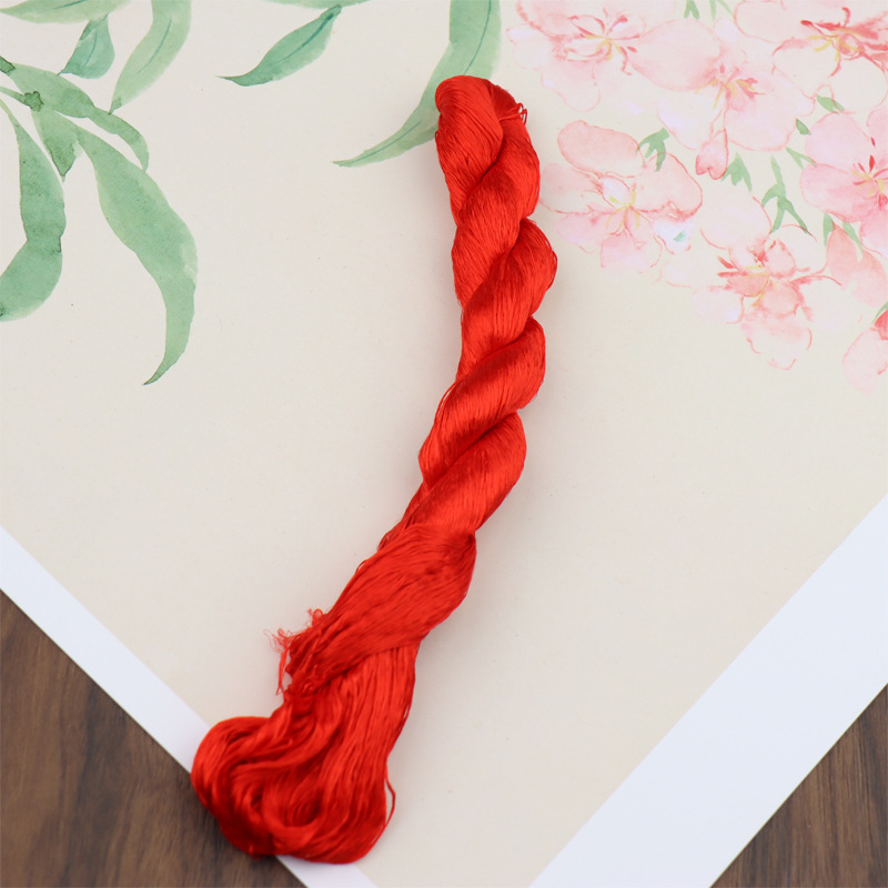 绒花缠花DIY手工制作材料无捻蚕丝线汉服配批发|undefined