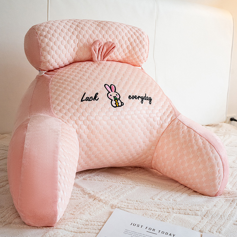 Ice Bean Bedside Cushion Soft Bag Bed Pillow Big Back Cushion Pillow Girl Sofa Waist Protection Cartoon Removable and Washable