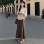 包臀咖色新款2026半身裙