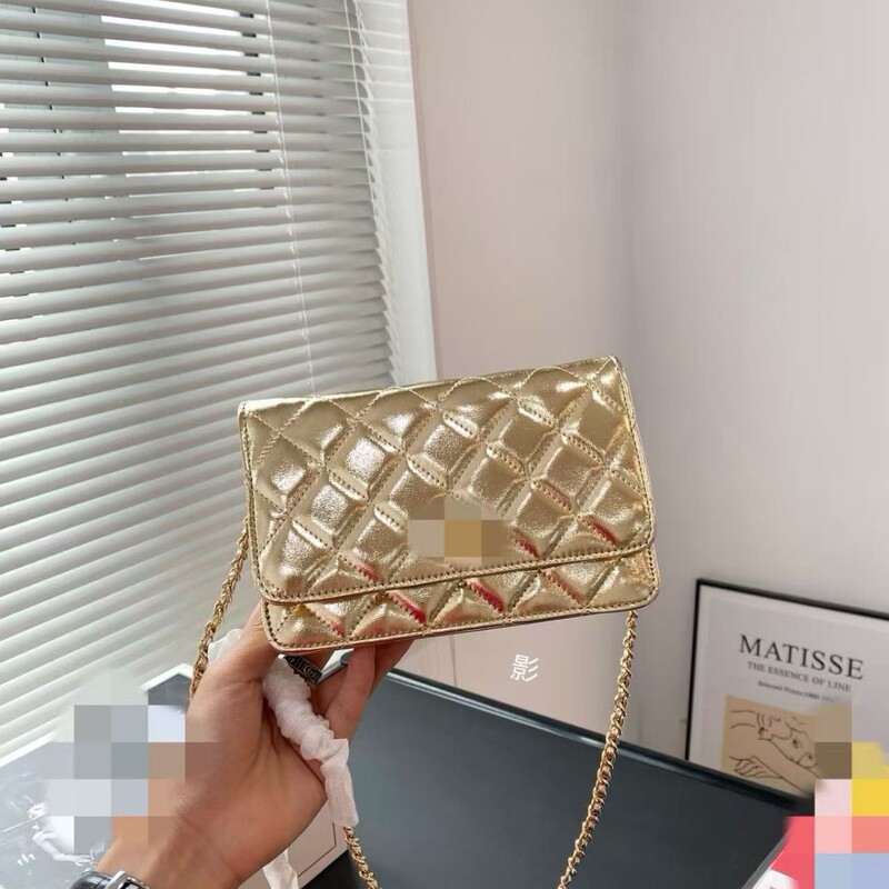 Classic WOC chain bag, small square bag, mini square bag, flap-over bag, women's bag, new style