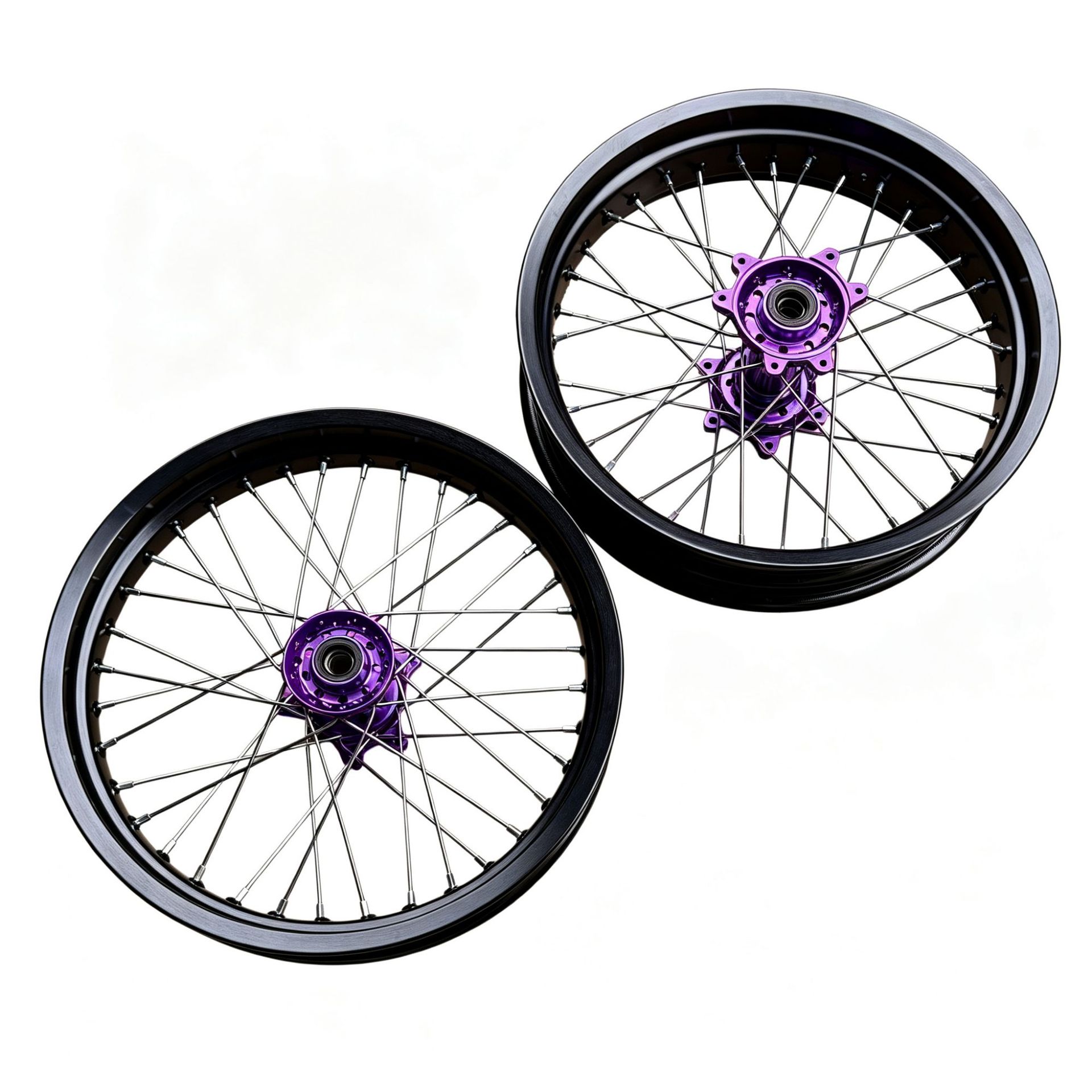 Suitable for Qiu Long Ji Feng modified front 2.50-17 and rear 3.50-17 slick tire wheel hub assembly with aluminum alloy rims