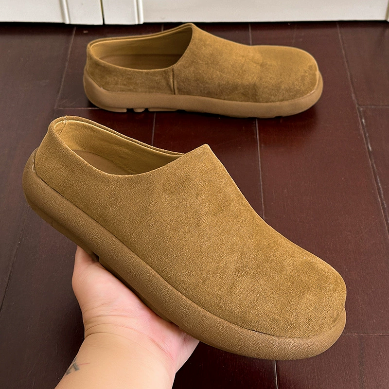 2025 новые маленькие картофельные туфли Birkenstock мужские мюли полусапожки с открытым носком лоферы на одну ногу ленивые туфли 178