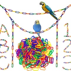 100PCSオウムのおもちゃの鳥の用品のC型のプラスチックのチェーンのバックルはおもちゃの開口部のチェーンのバックルをかじります。