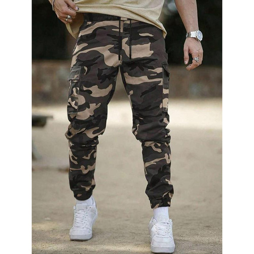 Men's Camo Print Cargo Pants Regular Fit Casual Comfy Multi
