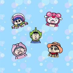 Embroidered patch with iron-on backing, computer-embroidered, anime cartoon, Doraemon, Shinnosuke, self-adhesive, clothing, bag, packaging decoration, patch, appliqué