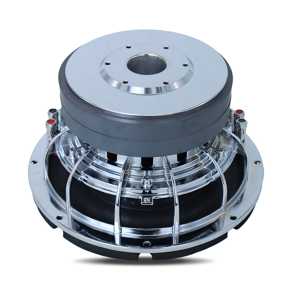 Dm 10inch New Passive Subwoofer Speaker 4+4Ohm Dual Magnet Dual Coil Design Silver Aluminum Alloy Basket