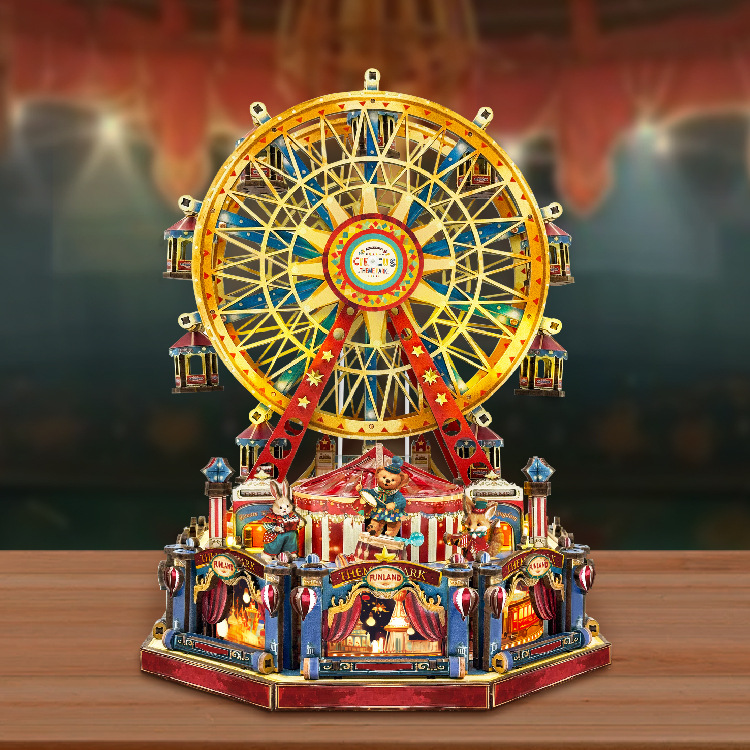 Libro nook ballena vacía varita mágica cabaña de bricolaje 3d montaje tridimensional luz nocturna libro de madera rompecabezas modelo de construcción