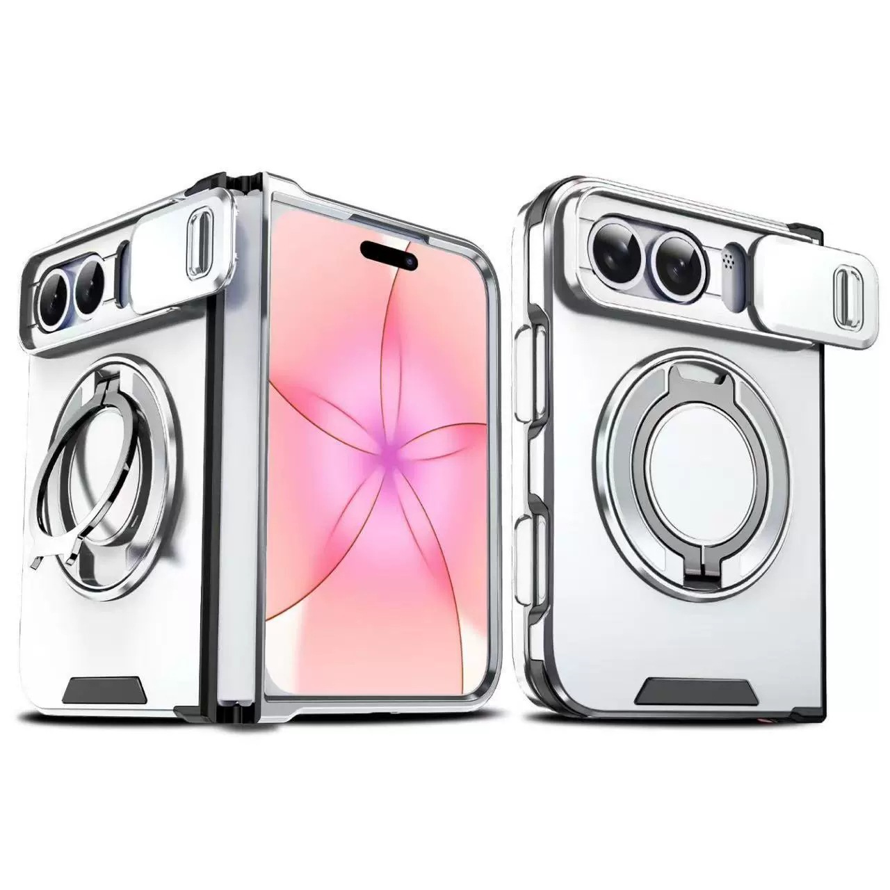 Funda Magnética Antigolpes para iPhone Duo, de PC, con Soporte Plegable image 11