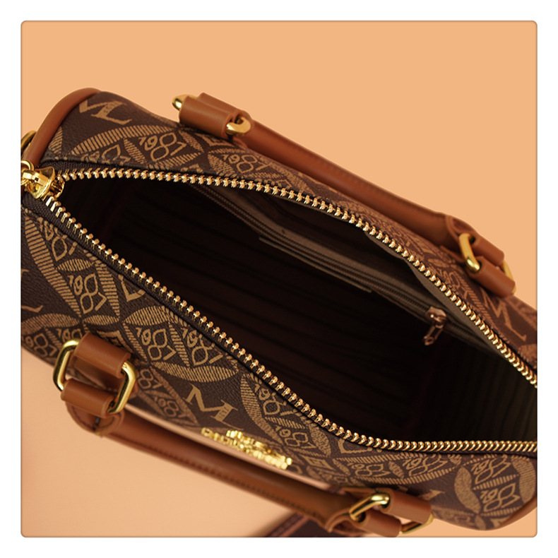 This year's popular cross-border handbag for women is the 2024 new printed letter texture light luxury Boston handbag and single-shoulder bag undefined