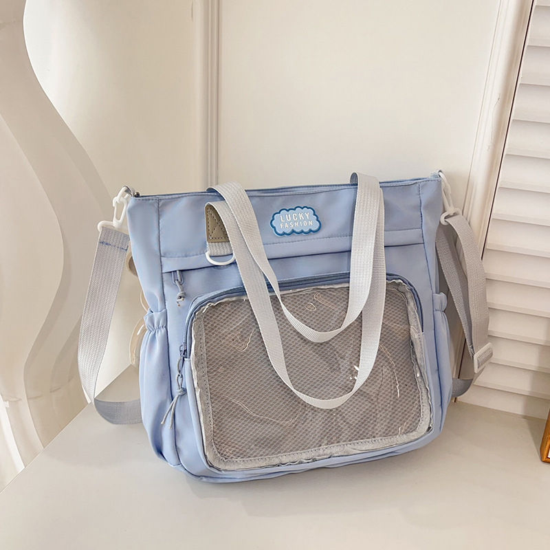 Ins College Style Soft Girl Literature and Art Scholarship Bag de gran capacidad, bolsas de dolor, bolsas de hombro japonesas, bolsas de empalme de color, bolsas de mochila