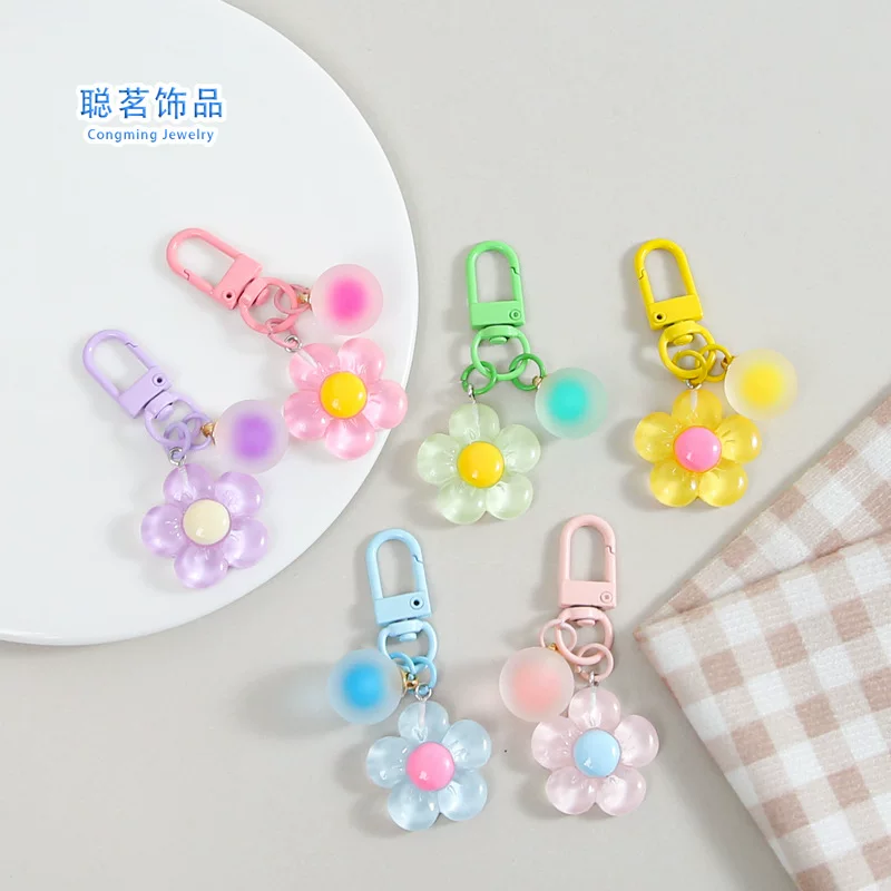 Fresh universal keychain, bag, flowered, simple and elegant design, DIY