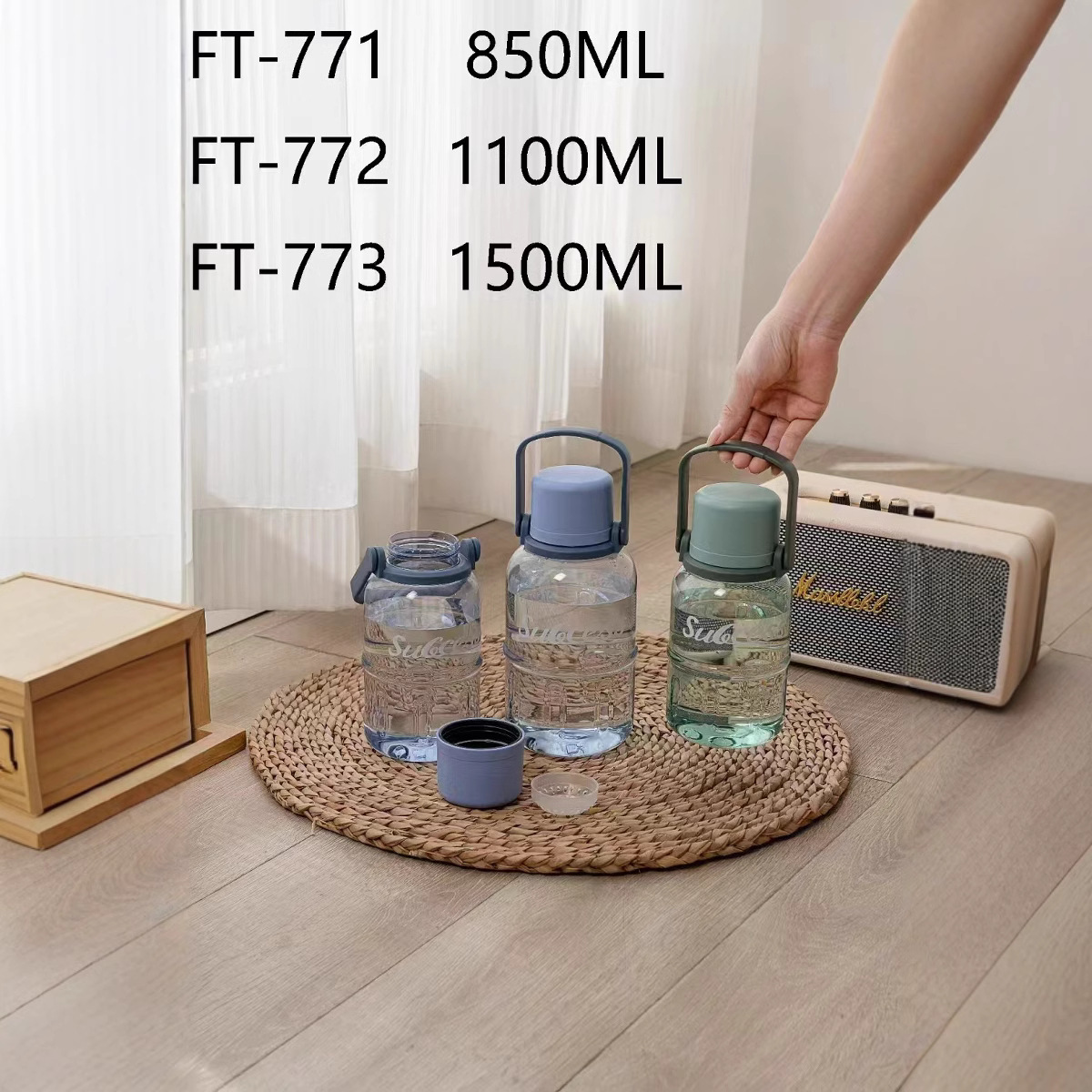 Taza de agua Futong para hombres de 2000ml hervidor deportivo portátil al aire libre taza de plástico a prueba de caídas nueva taza espacial