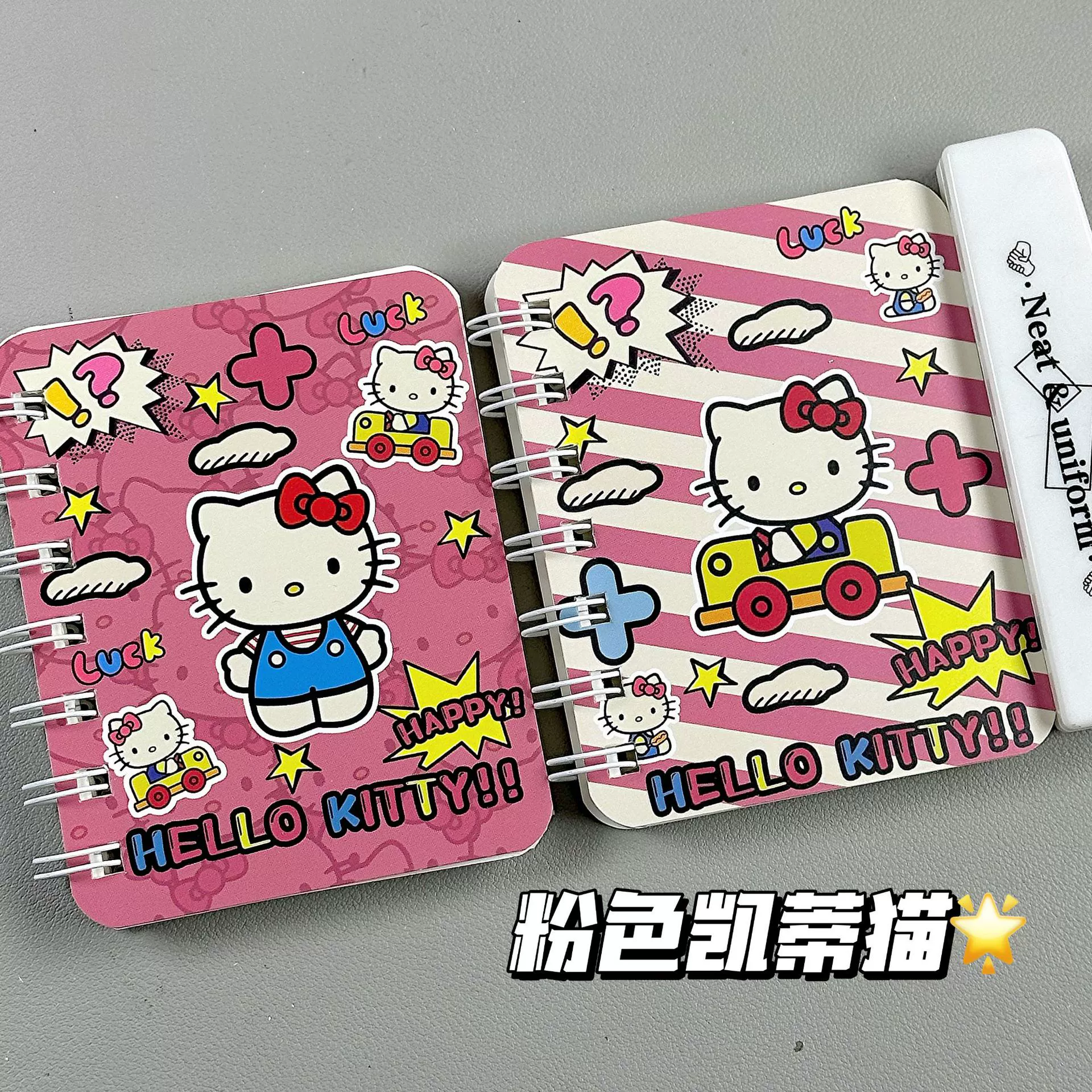 Карманный блокнот (Hello Kitty), на пружине, мультяшная обложка, маленький подарок для студентов