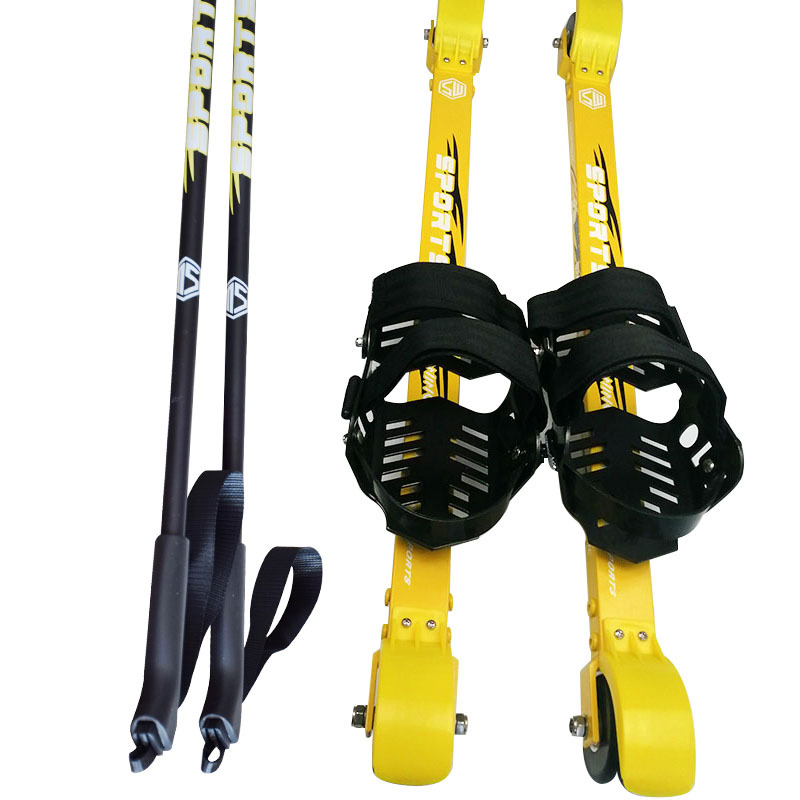 Land cross-country skiing pulley dry-land snowboard trainer dry pulley snowboard full set of cross-country skiing