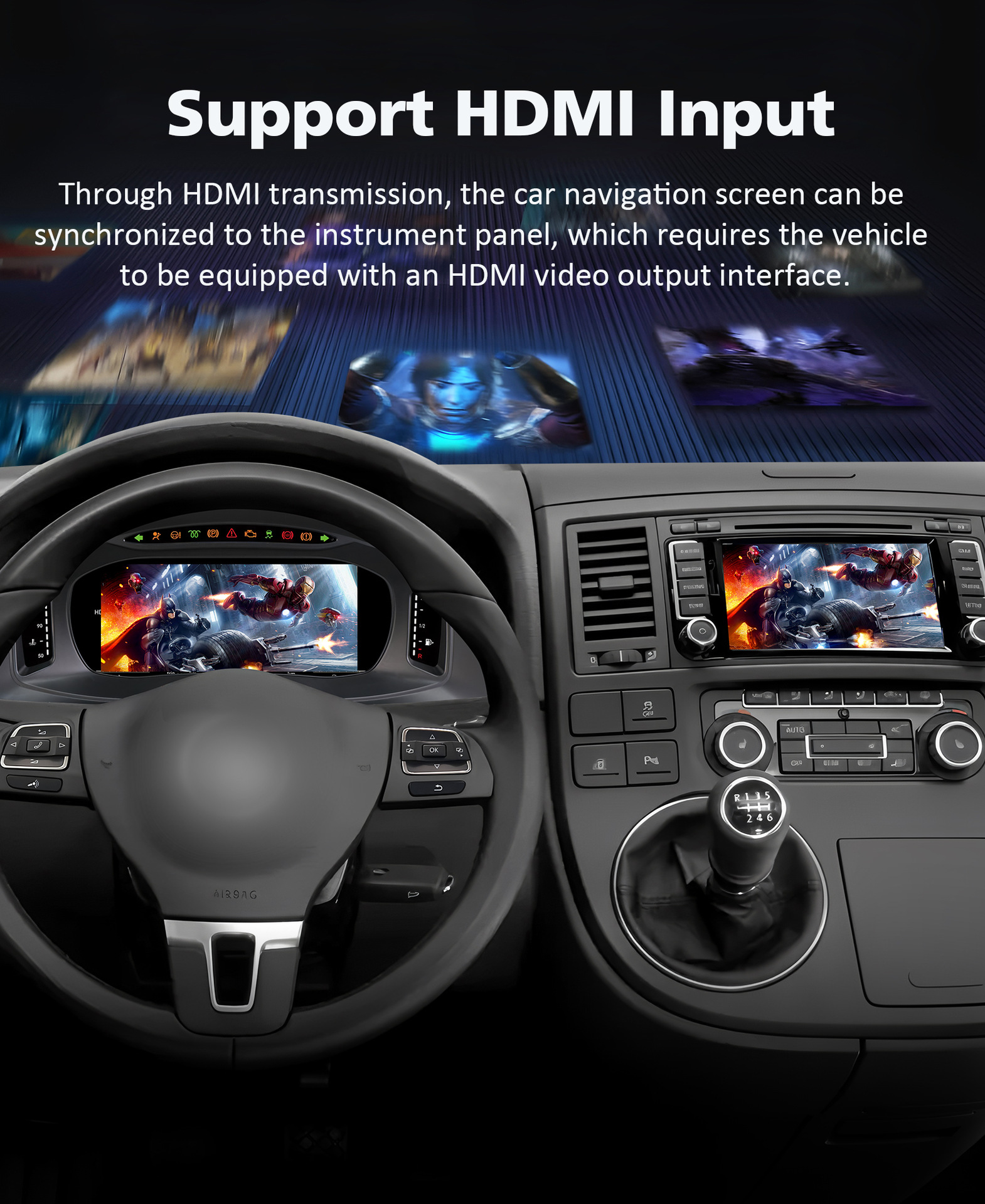 Suitable for Volkswagen Multivan T5 08-15 Models, Lcd Instrument Panel Car Modification and Upgrade