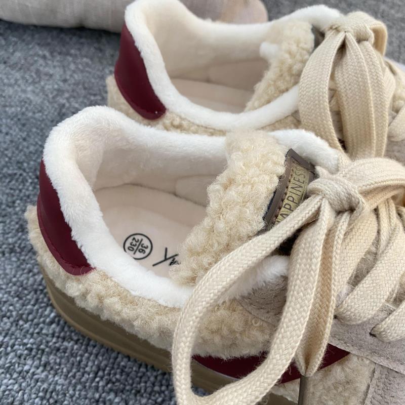 美式复古原创小众加绒德训鞋女冬季2025新款保暖百搭运动休闲板鞋