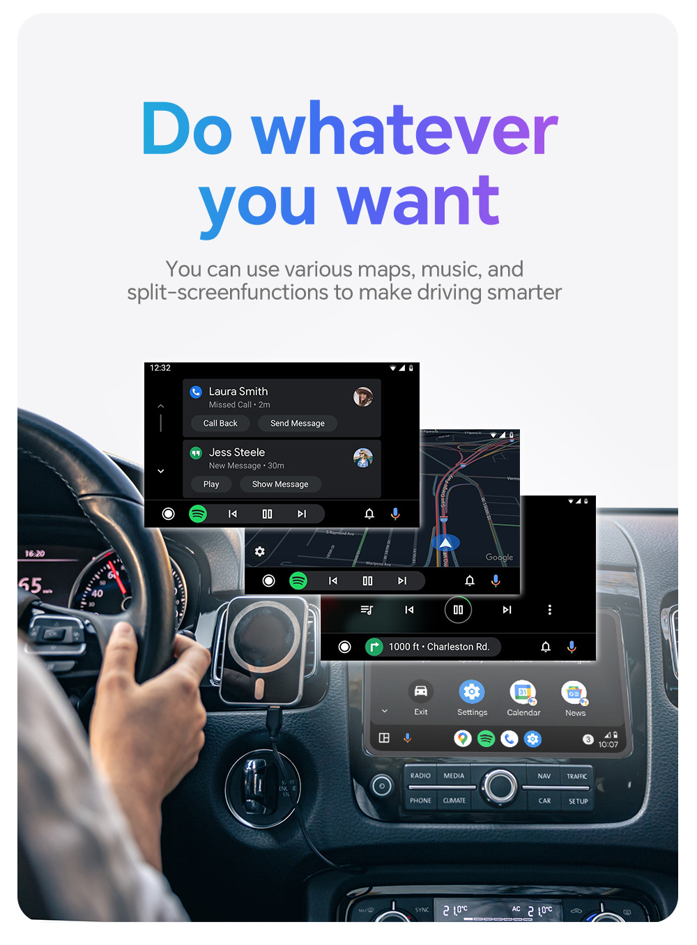 2-in-1 Wireless Carplay/Android Auto Adapter for Car-Machine Connectivity, Wired to Wireless Box, Cross-Border