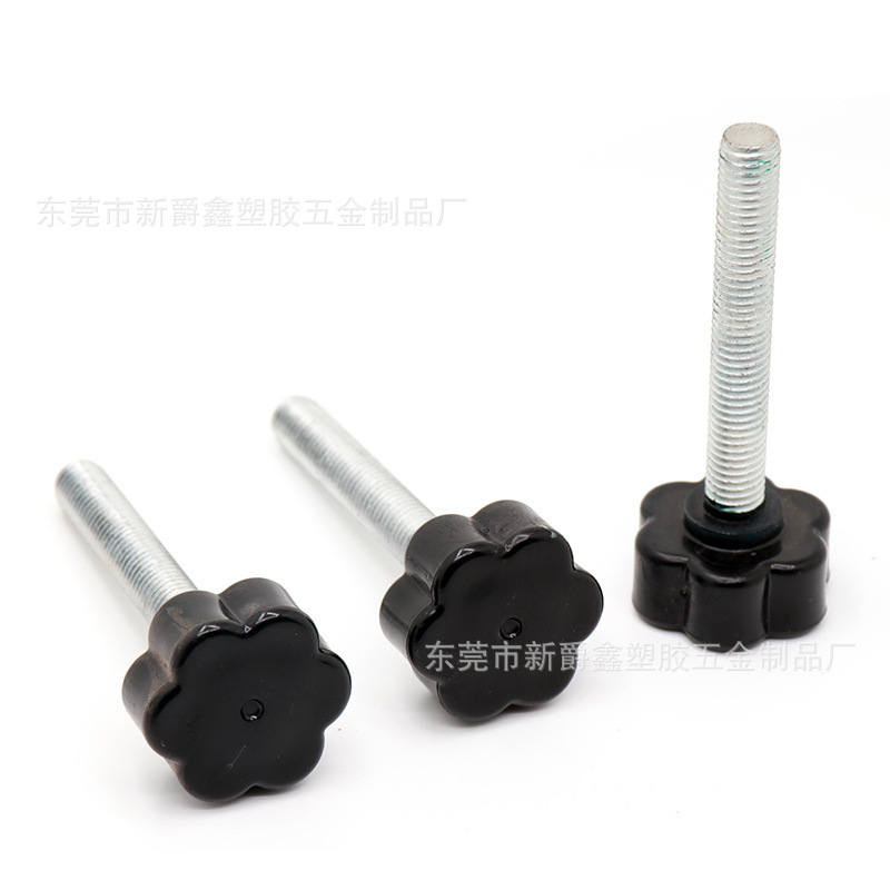 35mm6m8六角梅花手柄塑料把手家具调节拧手旋钮厂家
