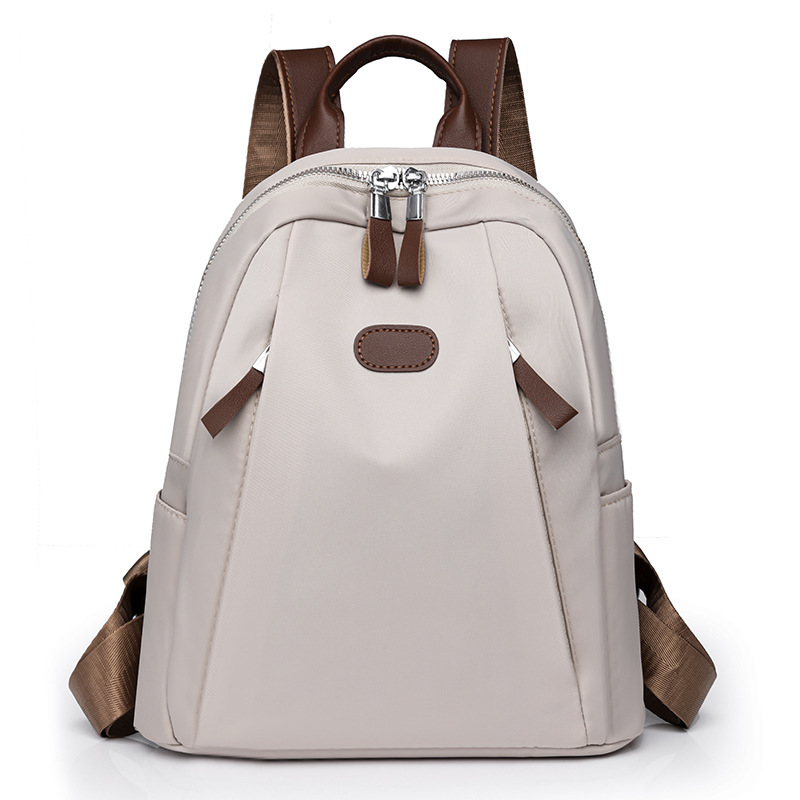 Mochila de gran capacidad para mujer 2024 nueva mochila de nailon para mujer de color de contraste para estudiantes universitarios