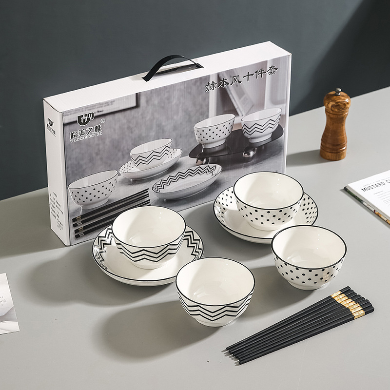 Simple Ceramic Tableware suit American Country Farm Animal Rice Bowl Plate Household Simple Ceramic Tableware suit American Country Farm Animal Rice Bowl Plate Household