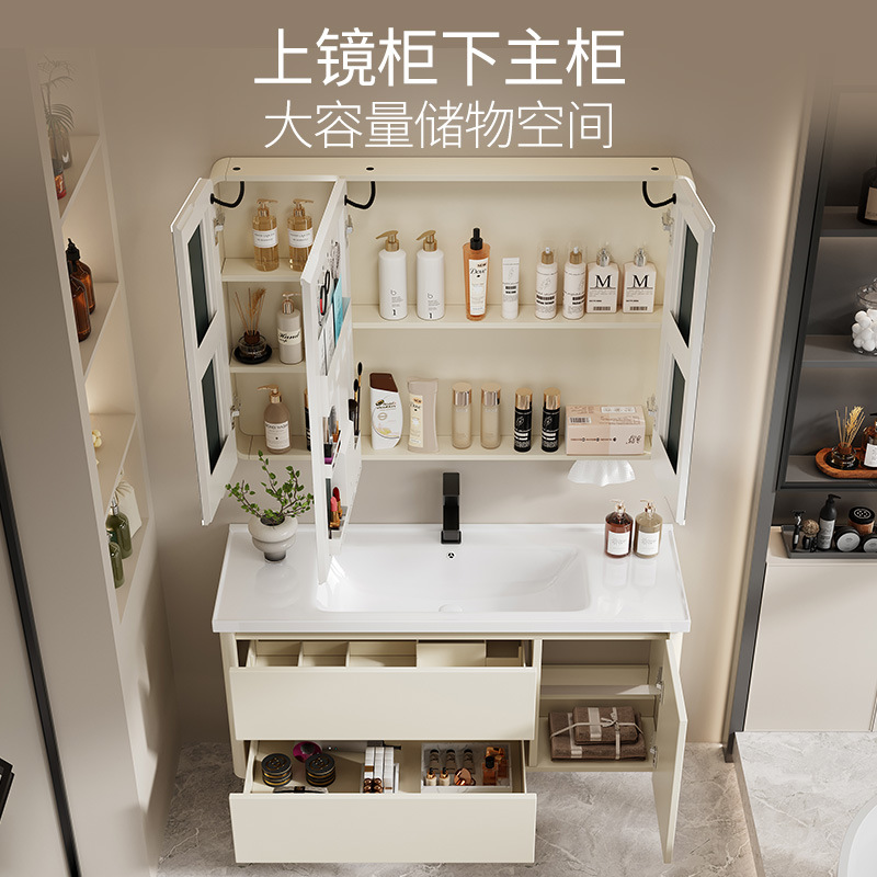 Profundidad de 40cm de ancho panal de abeja muy estrecha larga combinación de gabinete de baño tipo pequeño gabinete de cerámica integral de borde estrecho