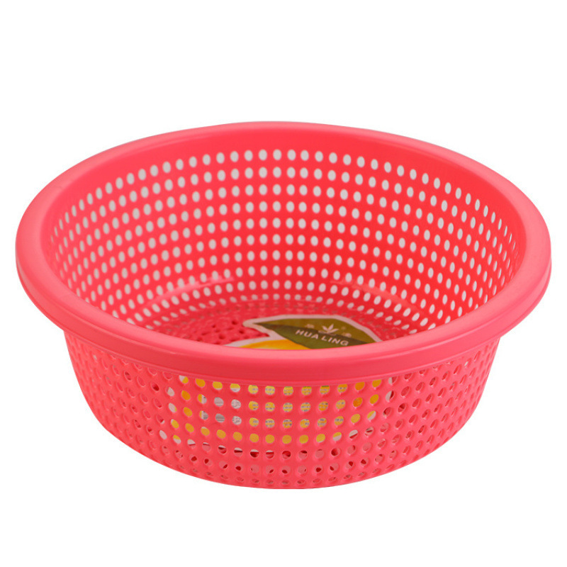 プラスチック排水バスケットキッチン肥厚大型新しい野菜洗濯バスケット家庭用フルーツボウルラウンドフルーツ耐久性|undefined