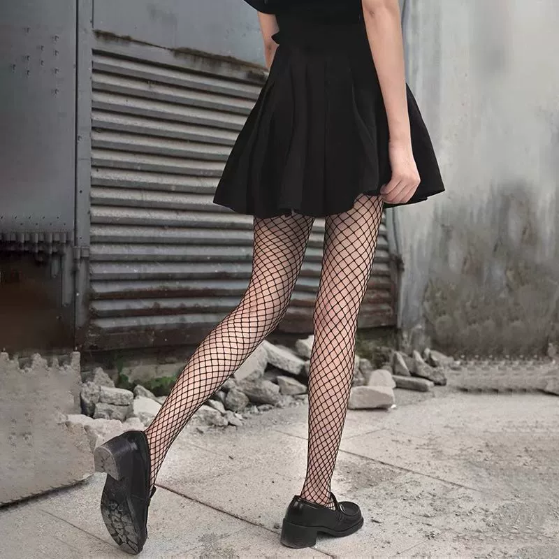 Summer thin tights, black fishing net