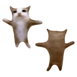 新款ハッピー猫 Happy Cat Plush快乐仿真猫毛绒玩偶公仔