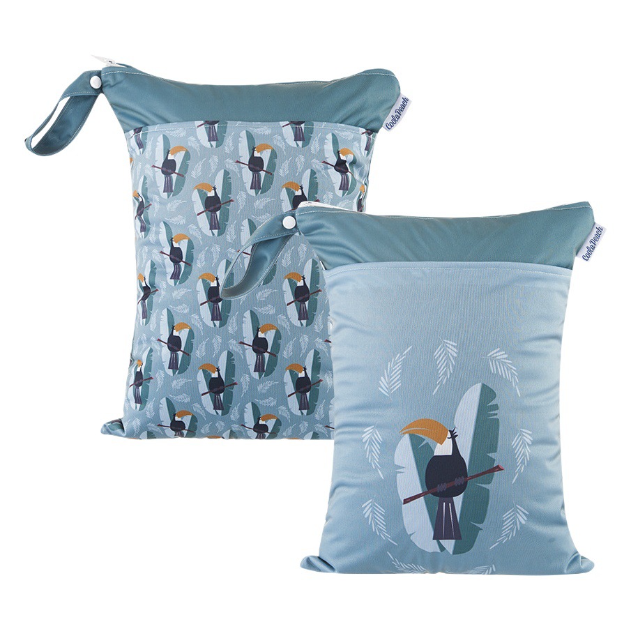 Coola Melocotón nuevo respetuoso del medio ambiente tela impermeable bolsa bebé pañal noche colgando bolsa de almacenamiento de pañales para bebés