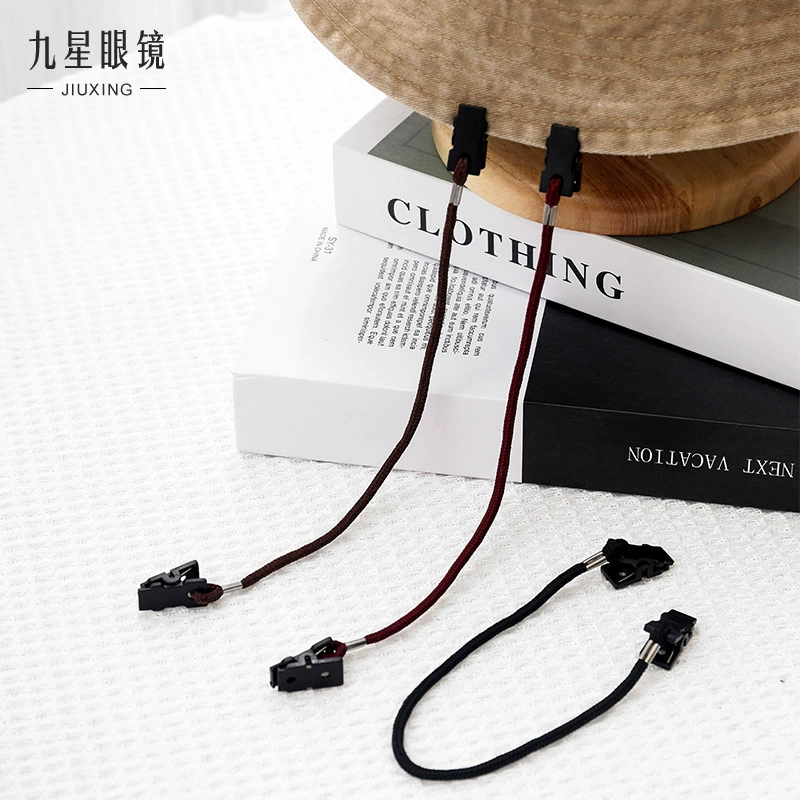 Ветрозащитный ремешок для шляпы, удобный зажим для головного убора, цепочка для подвешивания очков, шнурок для очков, ремешок на шею, зажим для ремешка шляпы, доступен для оптовой продажи.