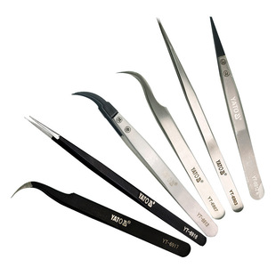 Yiertuo Tweezers Repair Niezi Bird's Nest Hair Picking Stainless Steel Quick Clamp Elbow Pinch Clip Tool