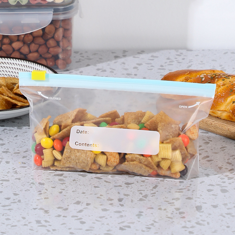 外贸专供拉链密封袋食品级冷冻保鲜袋分装滑锁自封密实袋大量批发