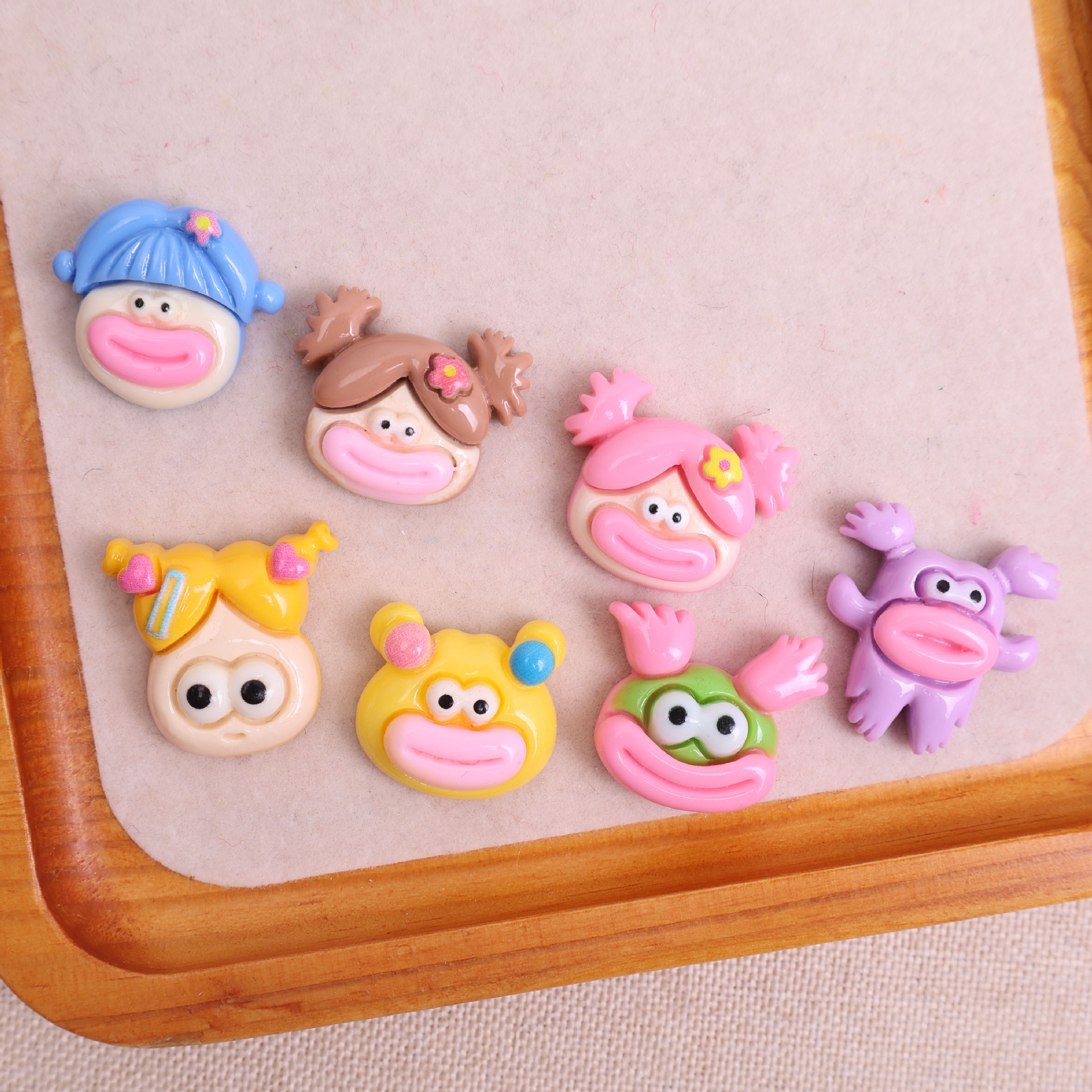 Cartoon cute monster with accessories