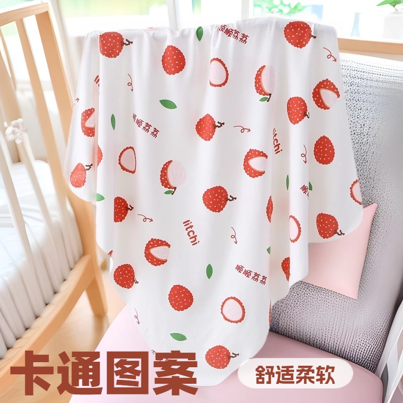 Cartoon Gauze Newborn Swaddling Towel Baby Swaddling Blanket Anti-Jump Wrap Towel Small Bed Sheetss Can Be Shipped on Behalf of Others