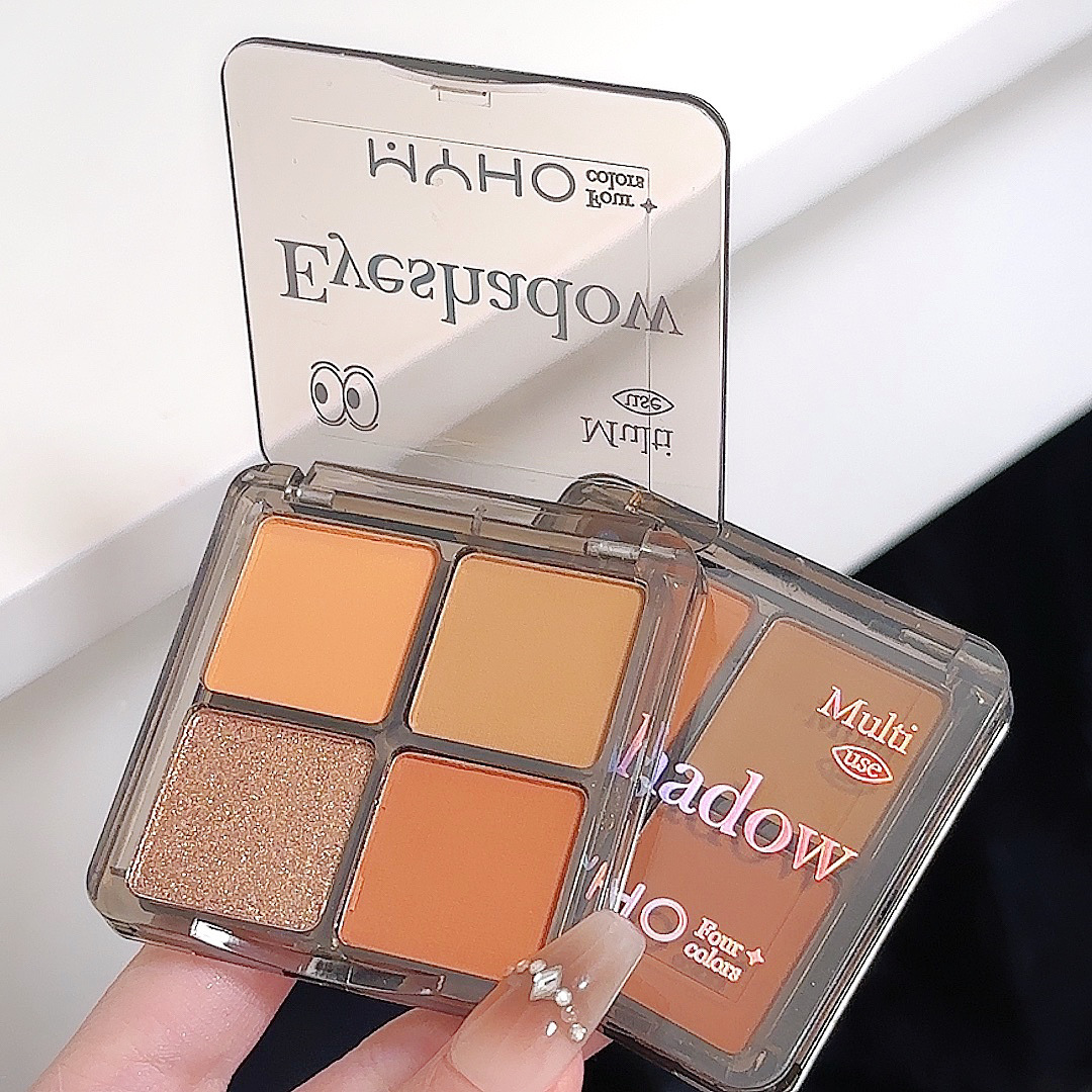 MYHO Daydream Four-color Eyeshadow Palette: Pink, smoky, earth tones, student daily light makeup, matte, pearlescent, sequined makeup undefined