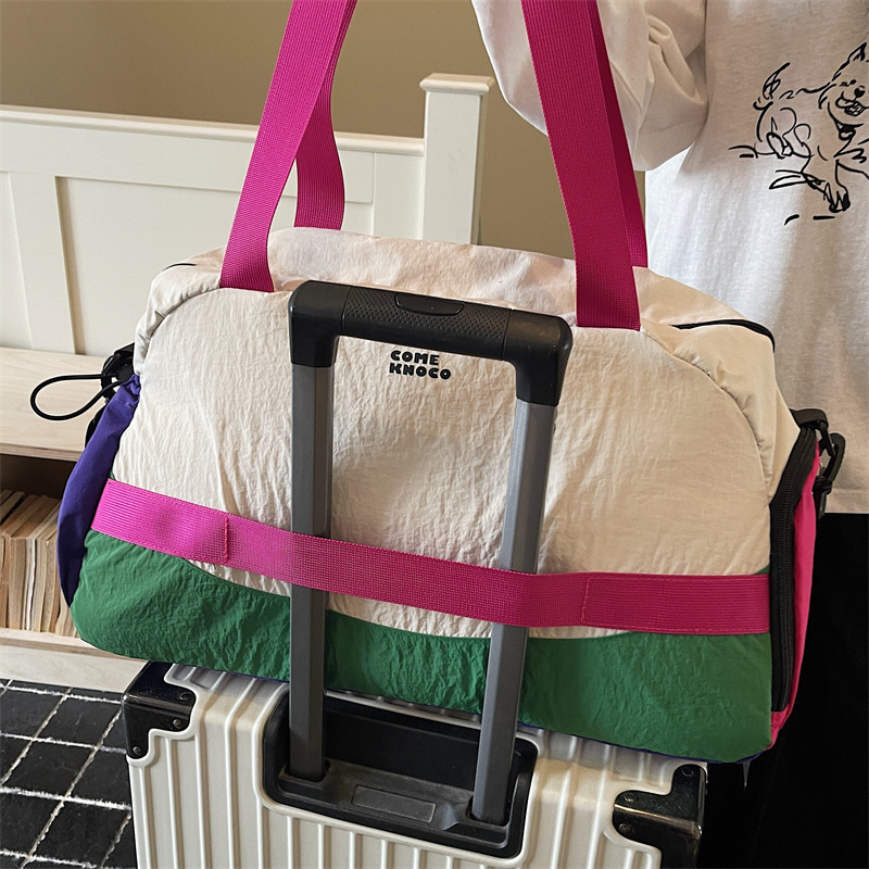 Cross-Border New Short-Trip Travel Bag, Fashion Simple Badminton Racket Bag, Single Shoulder Luggage Storage Bag, Crossbody Carry-On Bag - Thumbnail 3