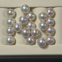 诸暨山下湖珍珠现货3-11mmAA级半孔颗粒微瑕圆形强光淡水养殖珍珠