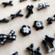 New Black Nail Art Jewelry Collection Pearl Flower Bow Love Alloy Pendant Wear Armor Decoration Wholesale