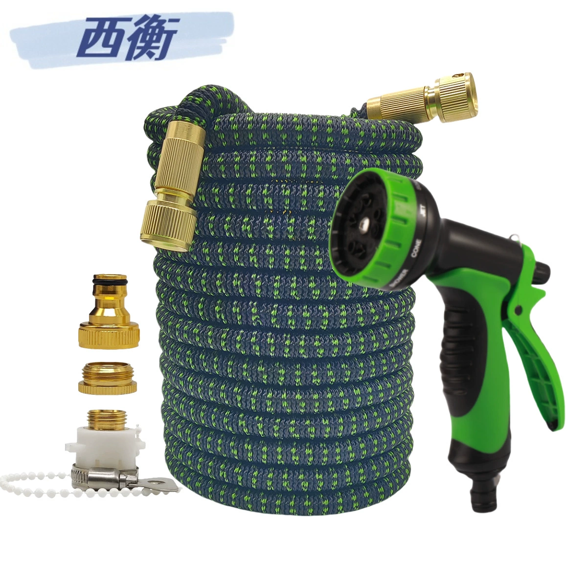 Садовый полив цветочный телескопический водопровод садовый телескопический водопровод садовый полив автомойка шланг садовый шланг черный зеленый