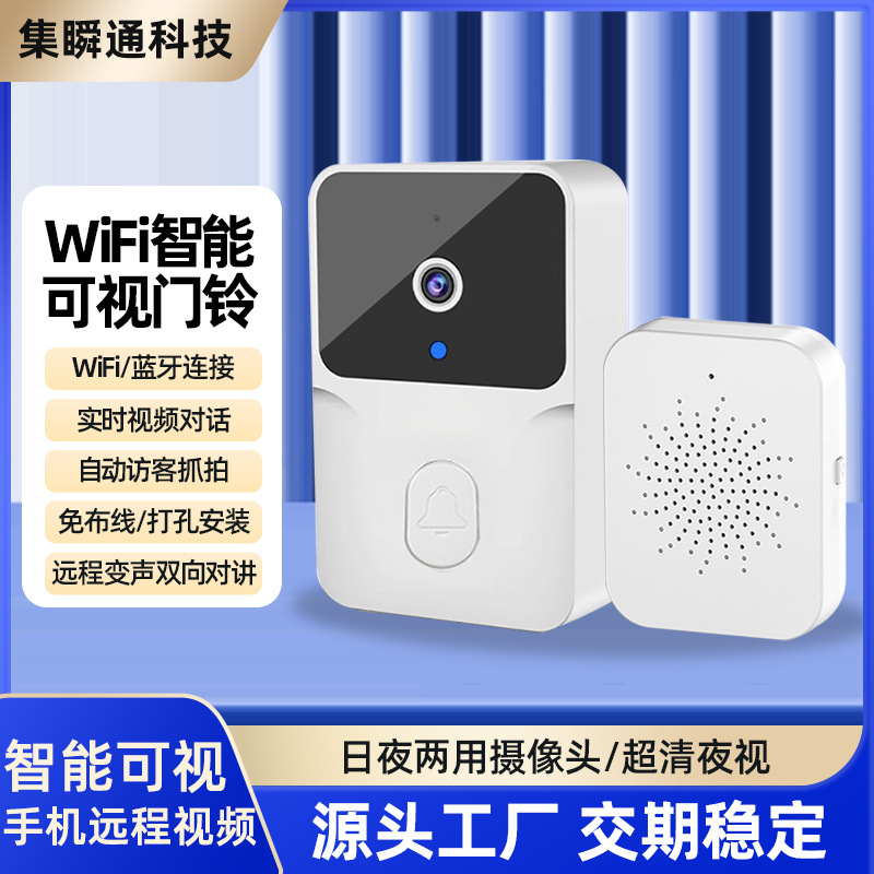 Low Power Consumption TUYA Video Doorbell WIFI Wireless Doorbell HD Smart Security Home Intercom Graffiti Cross Border